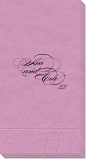 Personalized Romantic Script Guest Towels | Wedding Napkins