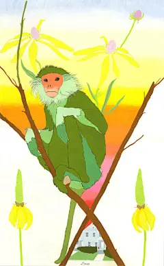 【创意猴子绘画绘画图集下载】猴子手绘油画海报广告设计
