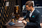 Johnnie Walker Blue store, Milan – Italy »  Retail Design Blog : Starring The Bar Bar where to taste the fine distillate and know from near the world Johnnie Walker Blue label thanks to the advice of the bartender and an interactive guide that allows the 