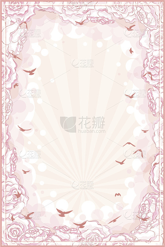 浪漫,背景,天空,美,留白,绘画插图,鸟...