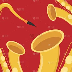 萨克斯的成分。矢量插图。概念创造一个封面，海报，横幅。所有设计元素都未裁剪。