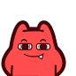S36【魔鬼猫表情-打招呼】#半身 动态 你好 Hi 挥手 微笑 IP 动漫 魔性 zombiescat
