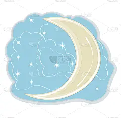 背景,夜晚,可爱的,贺卡,云,节日,天空,绘画插图,卡通,纸