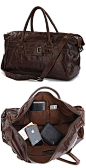 Large leather travel bag | www.gooverseas.com | Intern, Teach, Volunteer, Study Abroad | Make your dreams a reality!