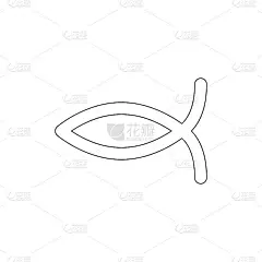 宗教符号，基督教大纲图标。宗教符号插画元素。标志和符号图标可以用于网页，标志，移动应用程序，UI, 