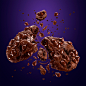 chocolate cookies Food  packaging design 3d food 3d modeling biscuit cookie Christo thiago
