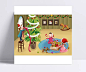 正在装扮圣诞树的一家人卡通人物插画|PSD分层素材,插画,房子,孩子,卡通,卡通人物,礼物,漫画人物,木马,人物,圣诞树,糖果,小熊,装饰,卡通人物,PSD分层素材,PSD素材