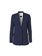 Guiko Blazer : Equal parts classic and contemporary, this crepe blazer is lined for a smooth fit. It is finished with rounded hems, front flap pockets and a single button closure.