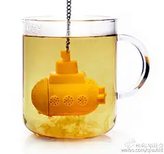 造型可爱的泡茶工具，外形采用卡通的船以及散等。#求是爱设计#