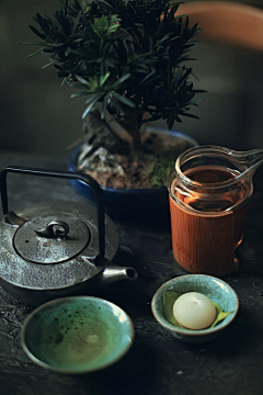 水面上的石头采集到茶