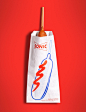 SONIC餐饮品牌干净简洁的包装设计 ​​​​