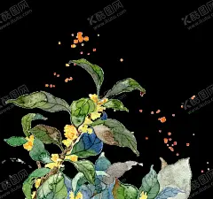 手绘桂花png免抠素材 【酷图网】桂花,手绘桂花,花枝,桂花插画,中秋素材,卡通,黄色的花,花卉,中国画,花鸟,金桂飘香,花叶,桂花叶,八月桂花,桂花香,桂花树,中国风,桂花茶,桂花糕素材,桂花食品,风景,设计海报,广告设计PNG,