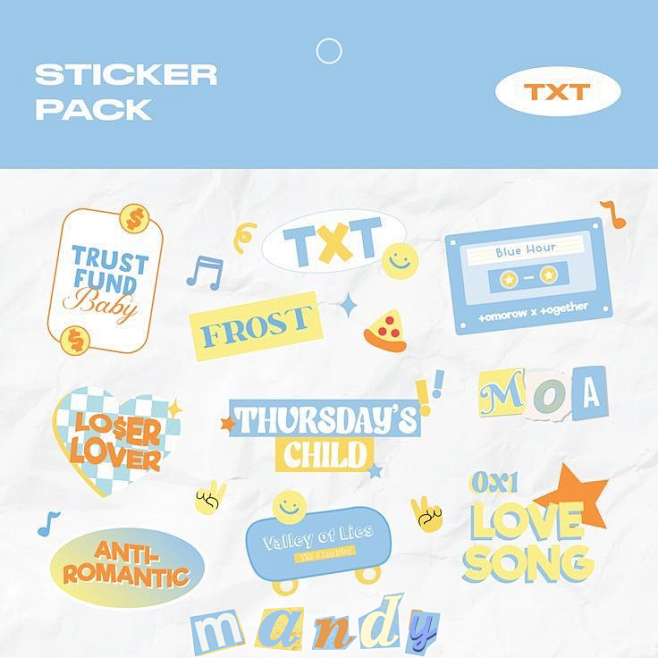 Sticker pack TXT #6