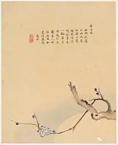 邹一桂（1686—1772），字原褒，号小山，晚号二知老人，江苏无锡人。官至礼部侍郎,加尚书衔。为“清初六家”恽寿平之婿，善画花卉、人物、翎毛,偶画山水,师法宋人。尤擅水墨花卉, 得恽寿平真传，分枝布叶条畅自如、深浅合度，设色明净,清古冶艳,南田之后仅见也。