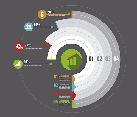 圆形商务信息图-矢量-视觉中国下吧