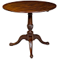 Chippendale Tilt-Top Table with Spiral Carved Column, Newport, circa 1780
