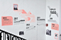 Bornstein & Sponchiado | Design graphique | Paris. Timeline inspiration, obviously the colour pink wouldn't work for BCW: 