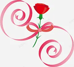 红色母亲节康乃馨绸带高清素材 妈妈 康乃馨 母亲节 母亲节快乐 母爱 绸带 蝴蝶结 元素 免抠png 设计图片 免费下载 页面网页 平面电商 创意素材