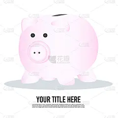 底部有海报、传单或传单标题的储蓄罐。储蓄理财理念
