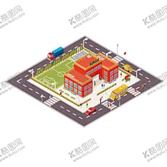 社区场景 【酷图网】社区场景,立体空间插画,立体空间,城市社区插画,城市插画,社区插画,城市街道,高楼大厦,楼房,住宅区,小区楼房,城市社区