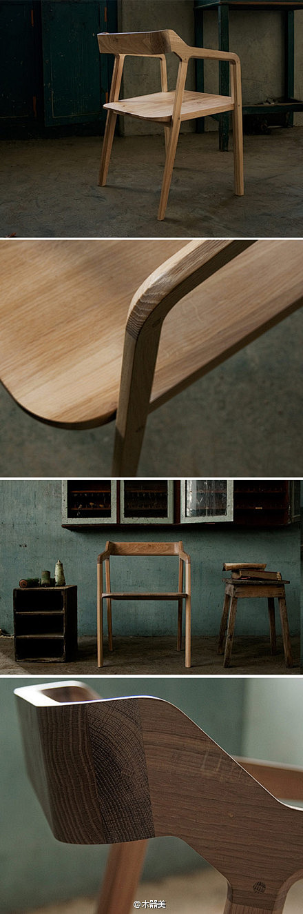 线条硬朗的木椅子……Kundera ch...