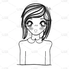 动画，好惊讶的女人