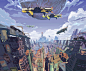 Evening city, Arseniy Chebynkin : Сover for japanese sci-fi SF Magazine (november 2013)