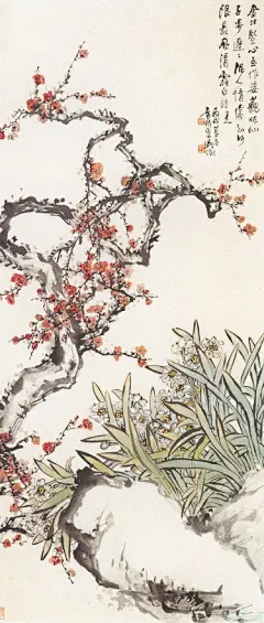 《梅花水仙》吴徵