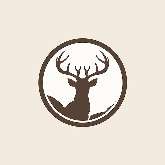 鹿剪影标志logo矢量图设计素材