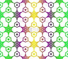 渐变颜色设计与抽象手绘花卉图案与装饰元素。矢量插图。无缝的