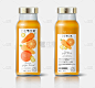 水果、蔬菜和生姜排毒。橙子，胡萝卜和姜的混合物。美丽透明的整个和切开的水果。