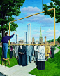 视错觉 插画 超现实主义 绘画 油画 by  Rob Gonslaves