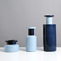 样板房花瓶简约创意 不一样的米罗 花器摆件 蓝色不规则罐子软装-淘宝网