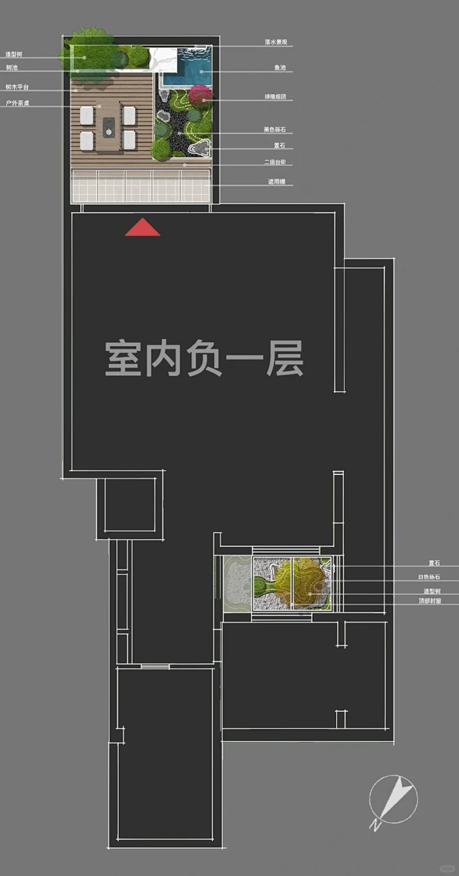 100张庭院平面设计分享——18.天井花园-花瓣网