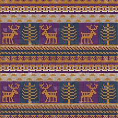 色彩矢量斯堪的纳维亚针织图案