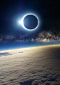Solar eclipse, as seen from Earth’s orbit