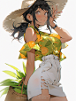 夏日清凉の小姐姐，夏装搭配。