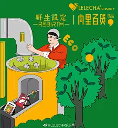 #万物皆可乐乐茶#欢迎来到乐乐茶环保循环站⛽️~乐乐茶联名可持续设计平台【内里百货】与环保潮牌@Rebirth野生设定 ，携手再造纸袋系列产品，双肩书包、洗漱包、笔记本套装，从细节出发，乐茶君和大家一起为环保贡献力量。 ​​​​