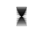 Va flipping geometric monogram hourglass logo design symbol by alex tass