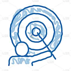 精灵人类天才涂鸦图标手绘插图