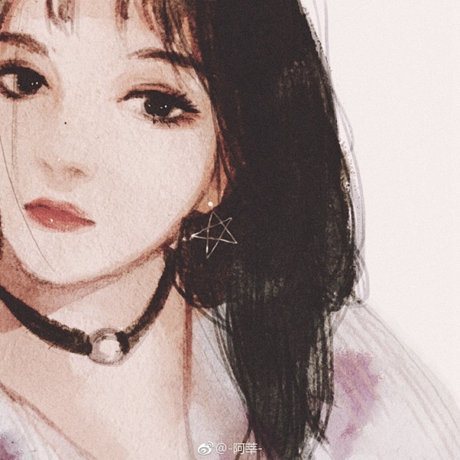 阿莘手绘人物画头像图片