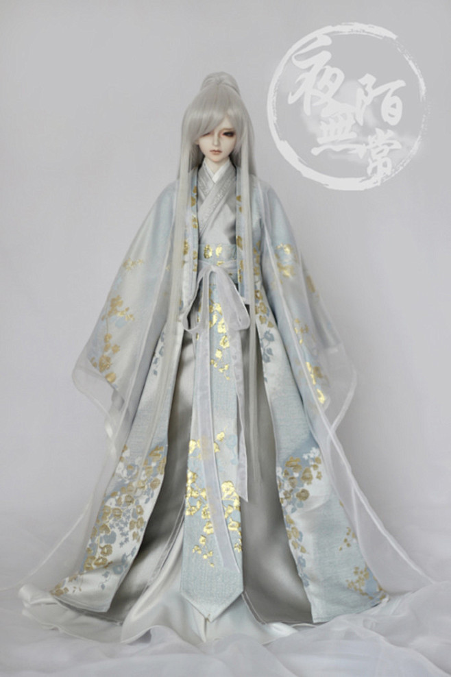 二手夜陌无常bjd古装娃衣叔限定款月白