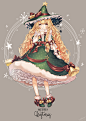 Tags: Fanart, Touhou, Kirisame Marisa, Pixiv, Fanart From Pixiv, mokokiyo