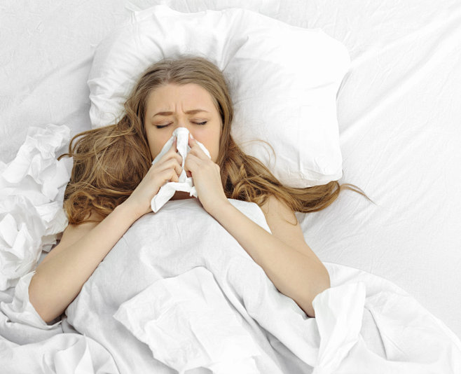 免疫力低，感冒女人生病