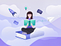 UX case study: 10C Books - Blogpost Illustration article case study blog medium books vector design interface ux ui 10clouds illustration