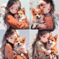 heyjaredevelina_a_girl_with_a_cute_dog_in_the_style_of_anime_ar_8414ea17-8b4b-40bd-8c8c-e72ff4b5abe6