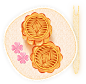 中秋节月饼元素素材