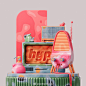 糖果色C4D造型。（by Siddhant Jaokar） ​​​​