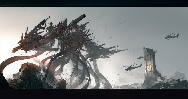 #插画 【板绘】电锯人·“枪之恶魔”压迫感十足的不是说说而已！ - 不想当画家的Leo的插画
