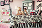 Pink Black and White Girl's Bedroom Paris Theme - contemporary - kids - miami - Palm Beach Tots